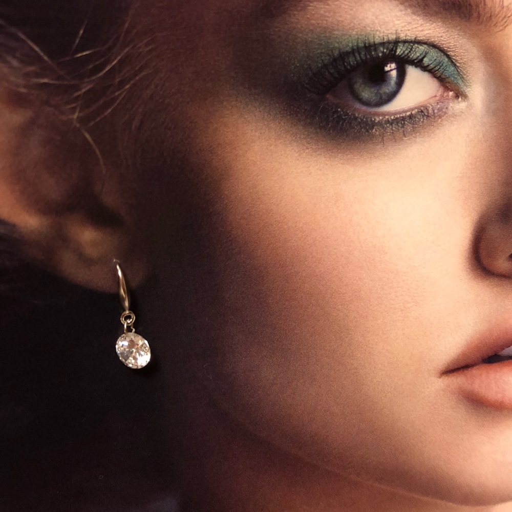 Stunning zirconia solitaire earrings
